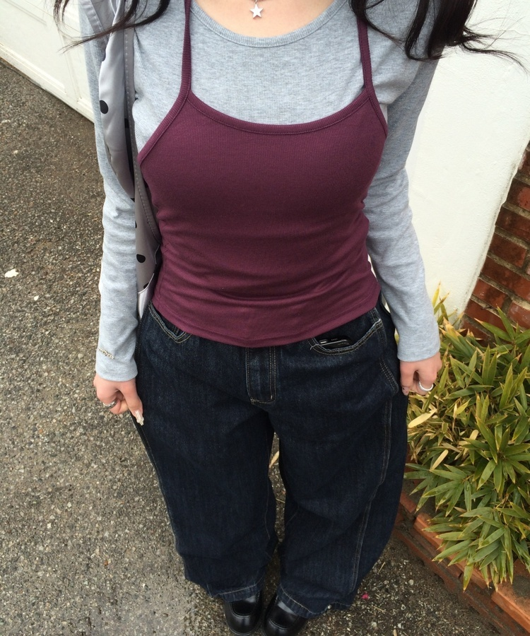 【BEST/벌룬핏2탄!】사이드 절개 비조 와이드 데님 팬츠 중청