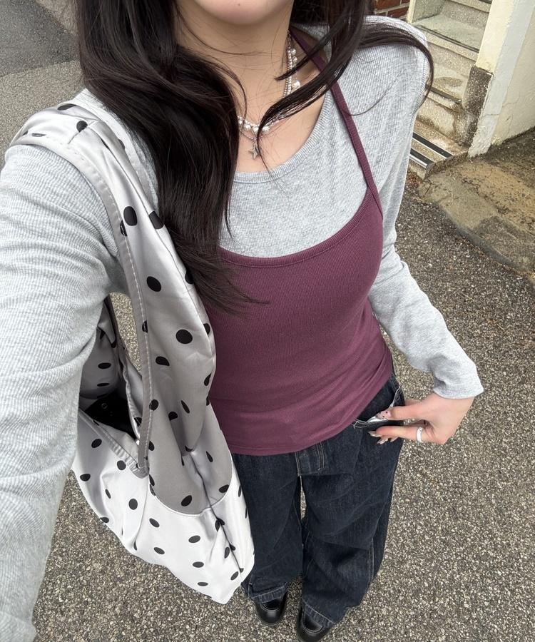 【BEST/벌룬핏2탄!】사이드 절개 비조 와이드 데님 팬츠 중청