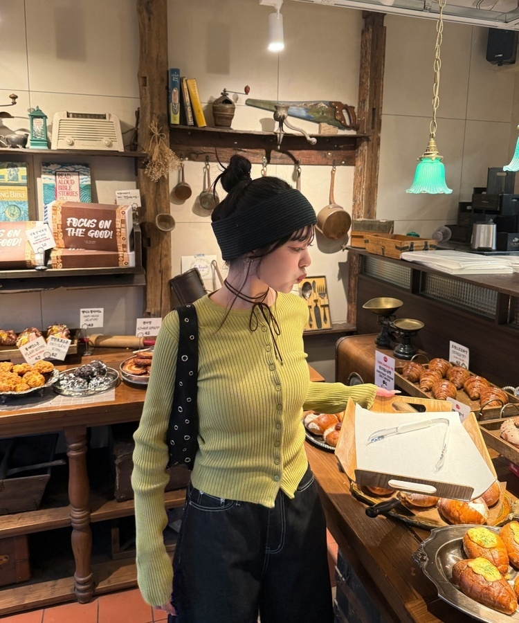 와이드 리브 헤어밴드 청록