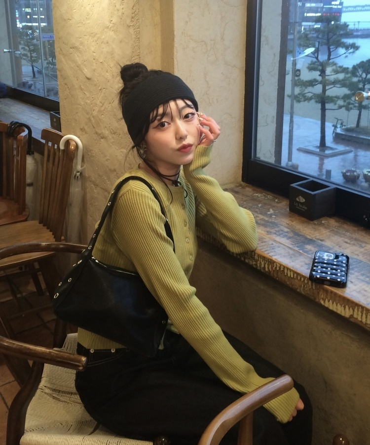 와이드 리브 헤어밴드 청록