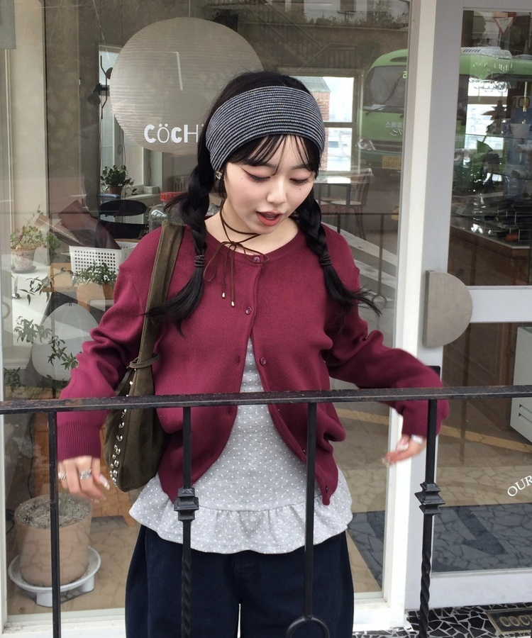 와이드 리브 헤어밴드 블랙