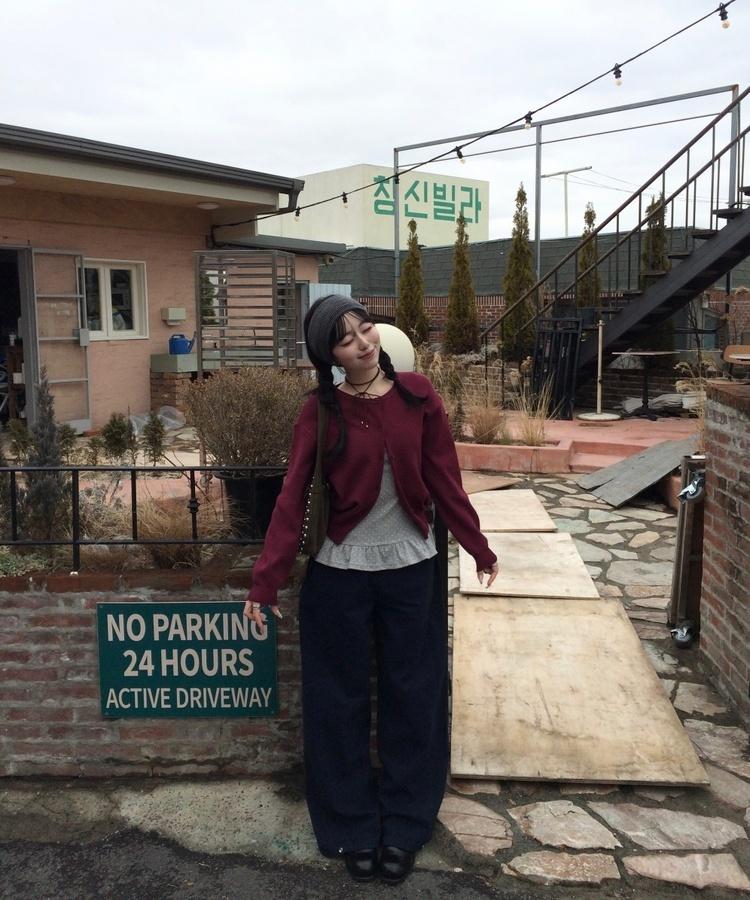 와이드 리브 헤어밴드 블랙