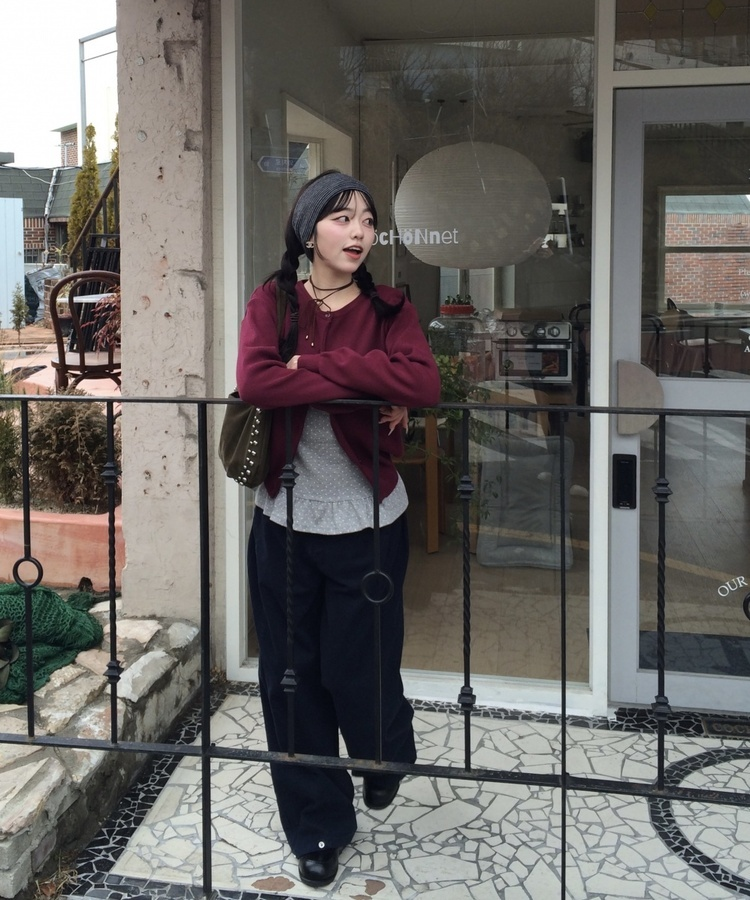 와이드 리브 헤어밴드 블랙