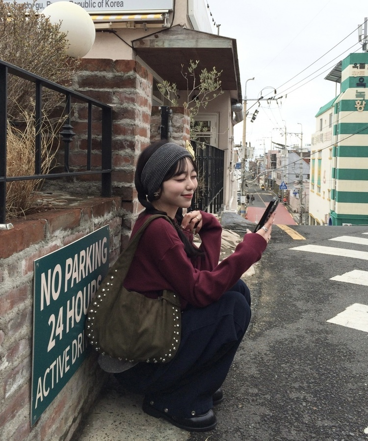 와이드 리브 헤어밴드 블랙