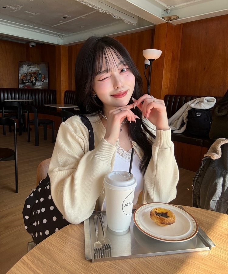 베이직 라운드 가디건 스노우베이지