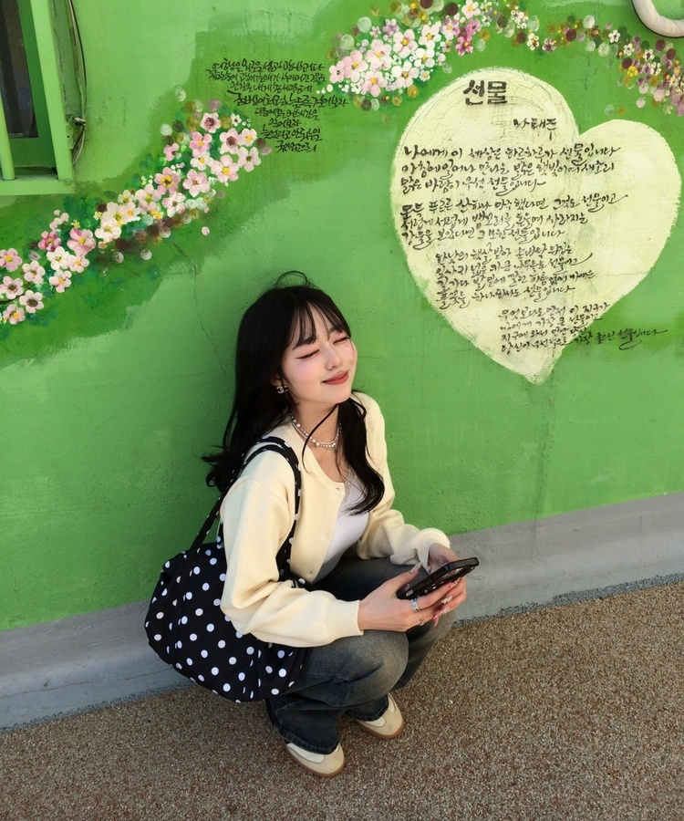 베이직 라운드 가디건 스노우베이지