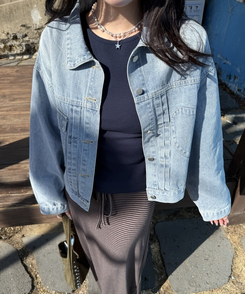 ベーシックデニムジャケット LIGHT DENIM