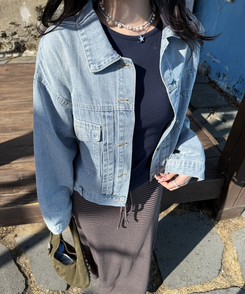 ベーシックデニムジャケット LIGHT DENIM