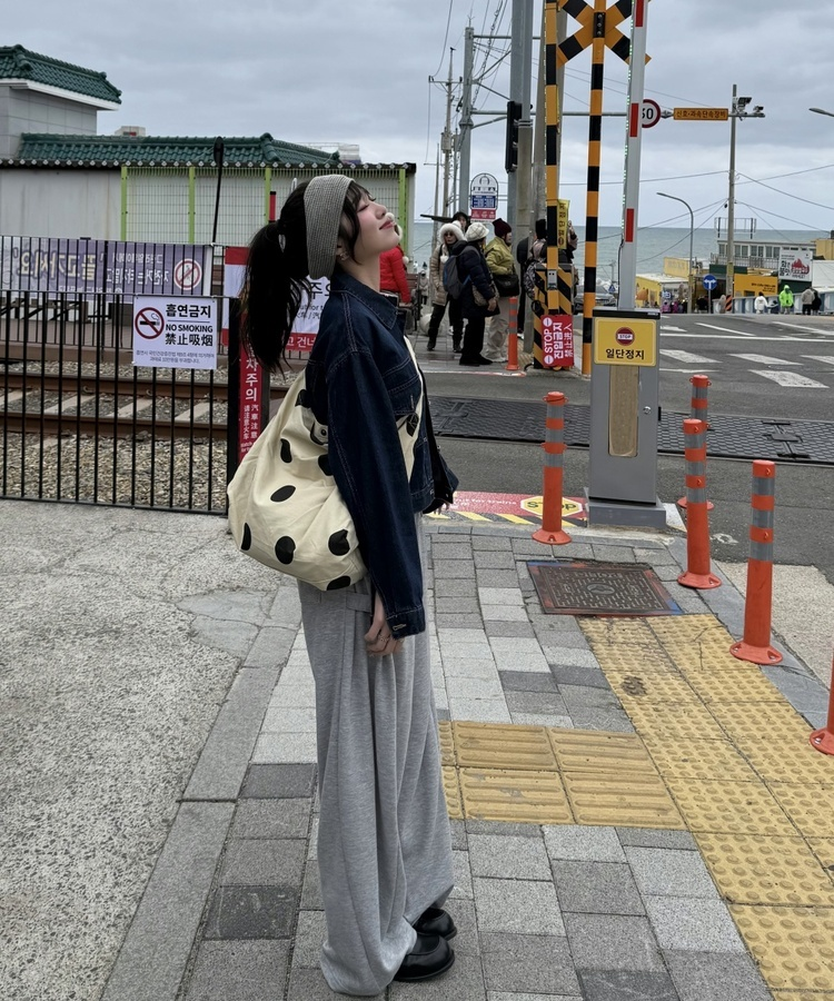 베이직 데님 재킷 진청