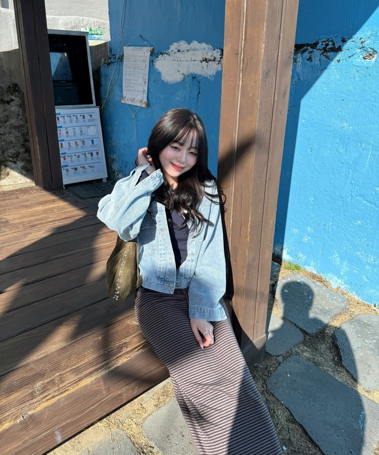 베이직 데님 재킷 연청