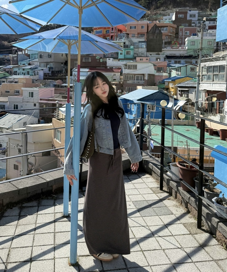 베이직 데님 재킷 연청