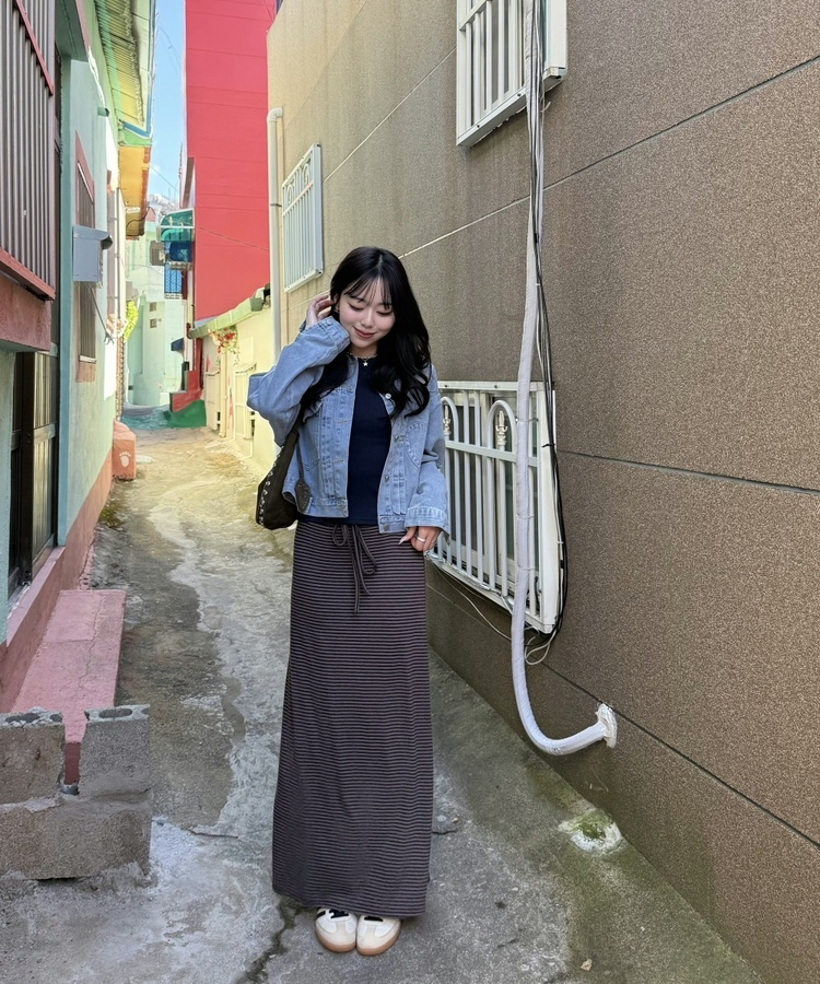 베이직 데님 재킷 연청