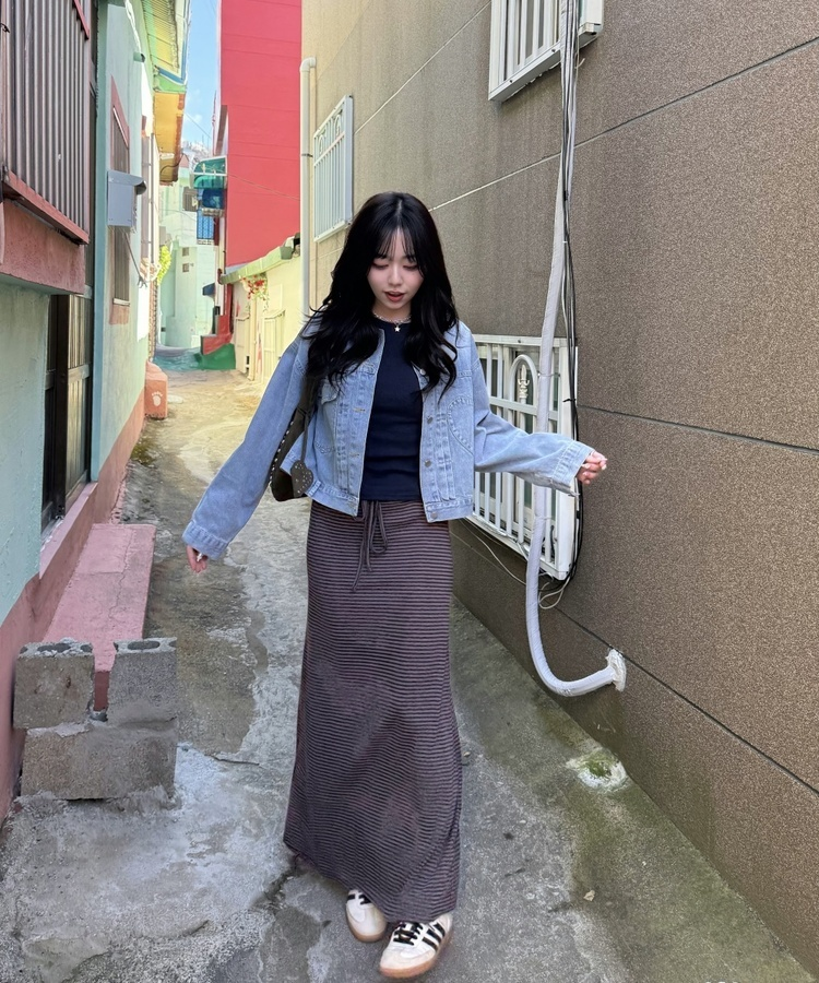 베이직 데님 재킷 연청