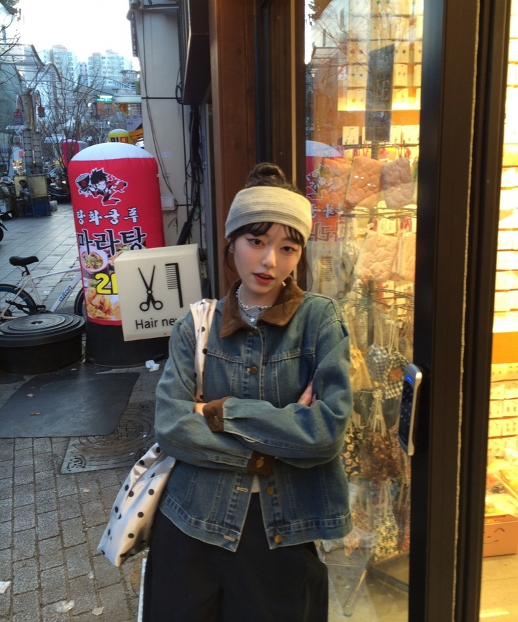 도트 나일론 숄더백 실버