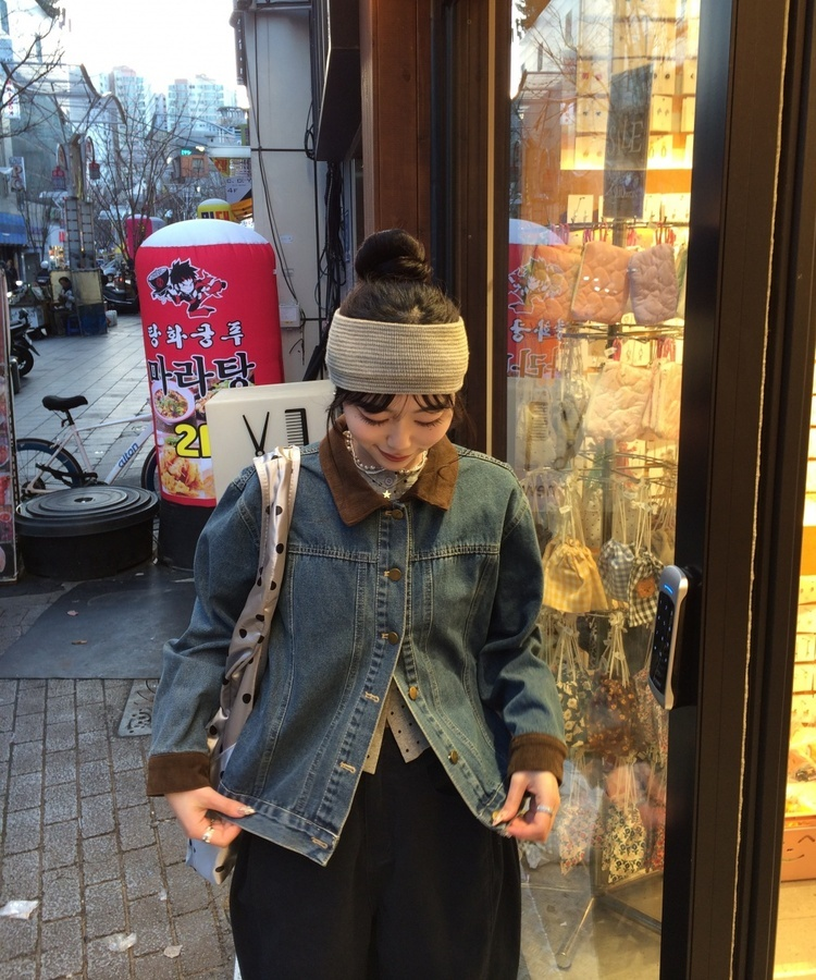 도트 나일론 숄더백 실버