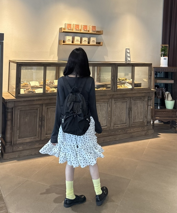 스트링 셔링 백팩 블랙