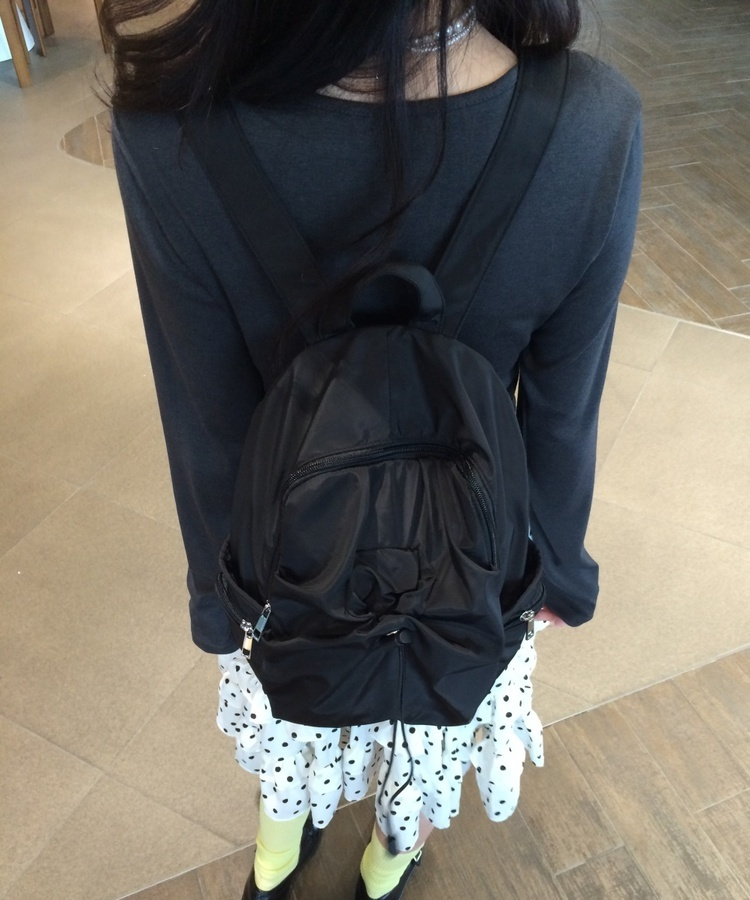 스트링 셔링 백팩 블랙