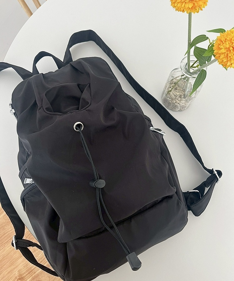 스트링 셔링 백팩 블랙