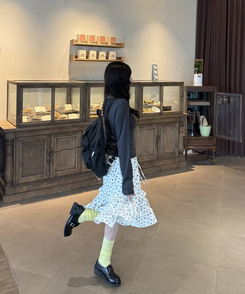 ドットフリルスカート IVORY