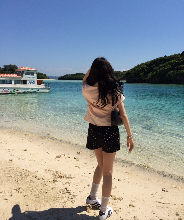 ドット柄ショートパンツ BLACK