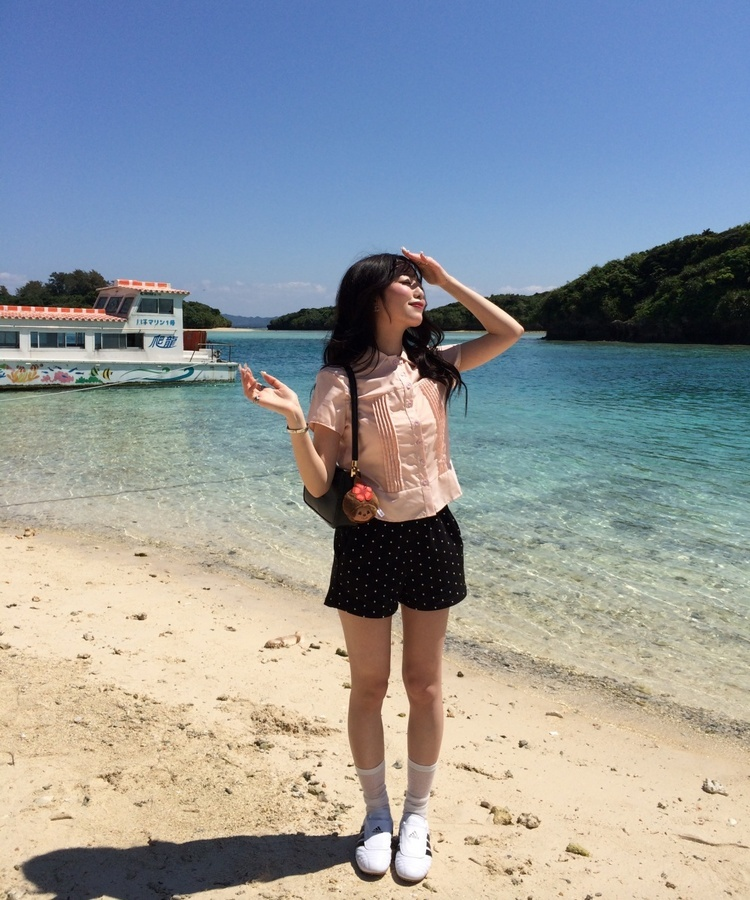 ドット柄ショートパンツ BLACK