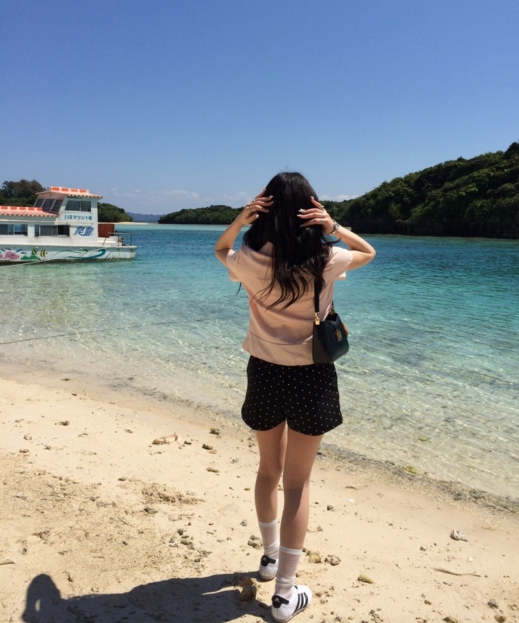 ドット柄ショートパンツ BLACK