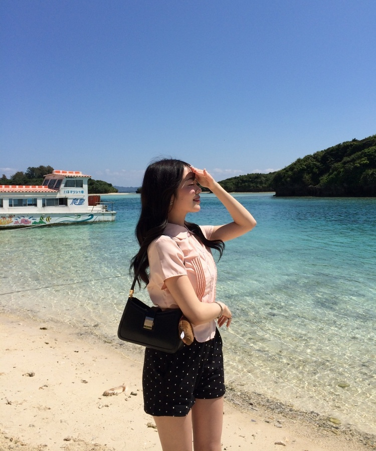 ギャザースリム半袖シャツ PINK