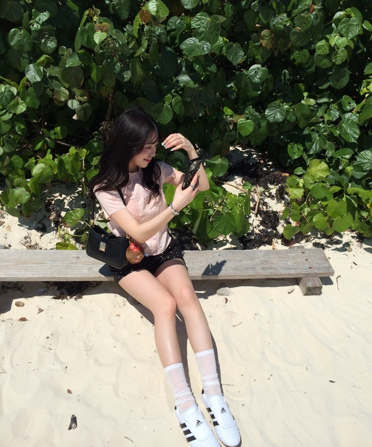 ギャザースリム半袖シャツ PINK