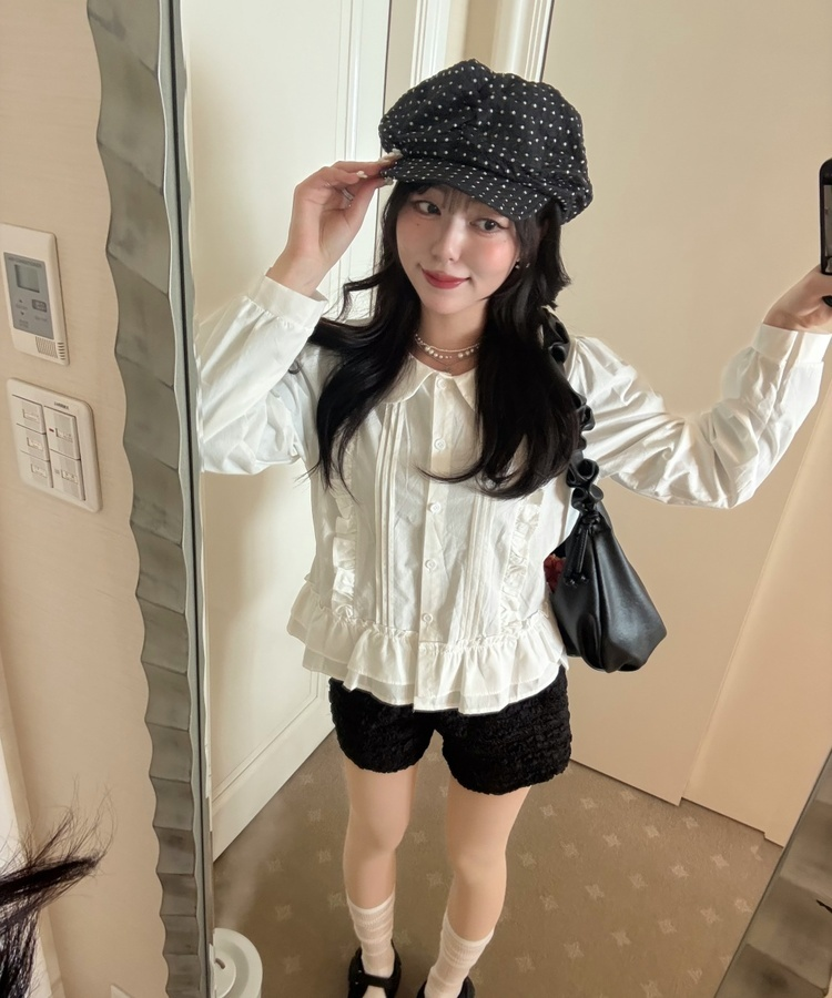 シャーリングショルダーバッグ(6color) BLACK