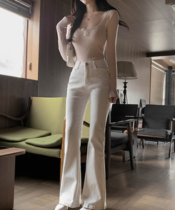 レースリボンパンチングTシャツ PINK