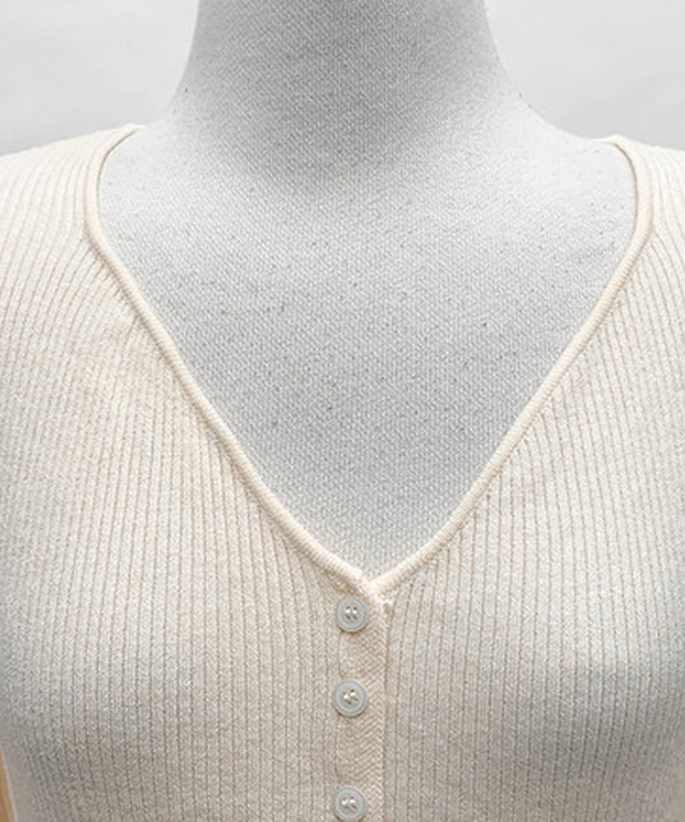 Vボタンカーディガン(5color)