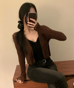 リボンシャーリングキャミソール(6color) BLACK