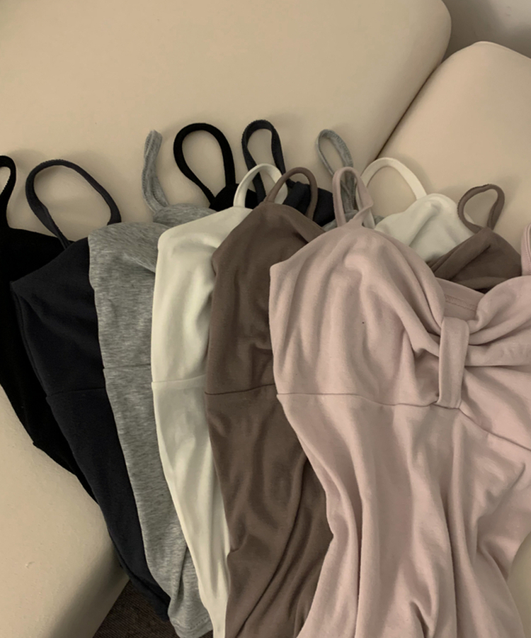 リボンシャーリングキャミソール(6color)