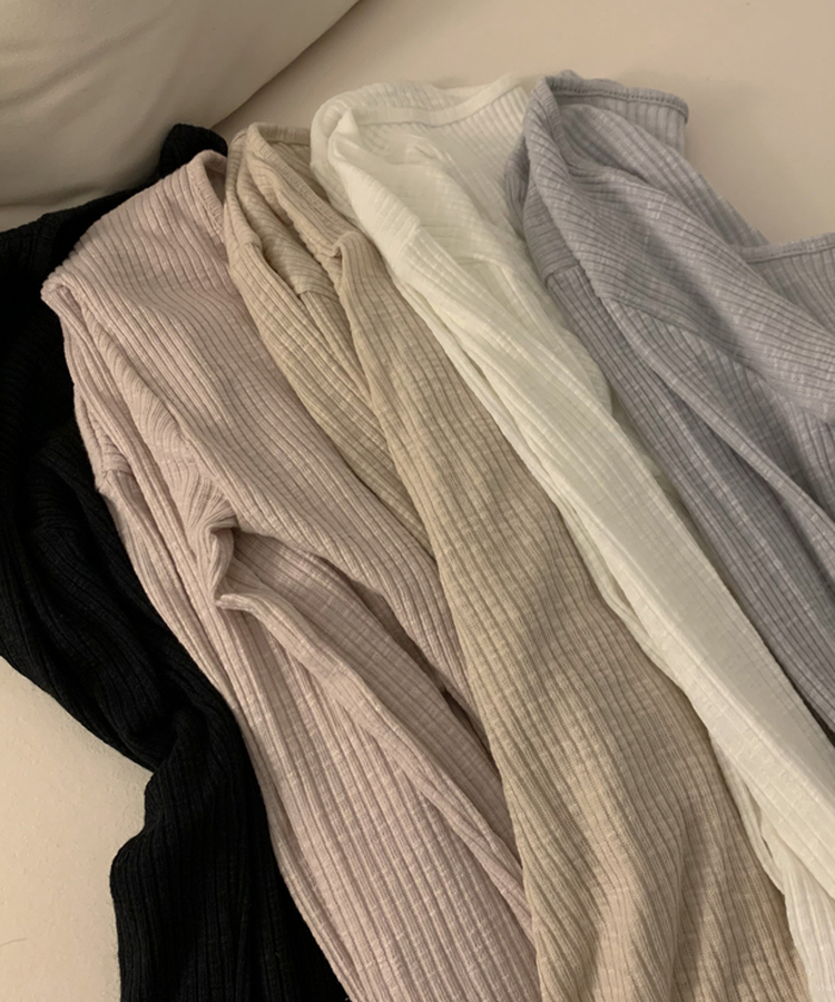 スクエアネックロングスリーブTシャツ(5color)