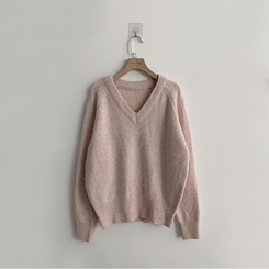 Vネック長袖Tシャツ(5color)