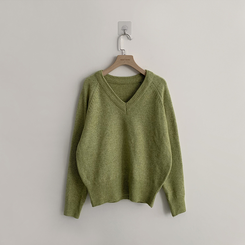 Vネック長袖Tシャツ(5color)