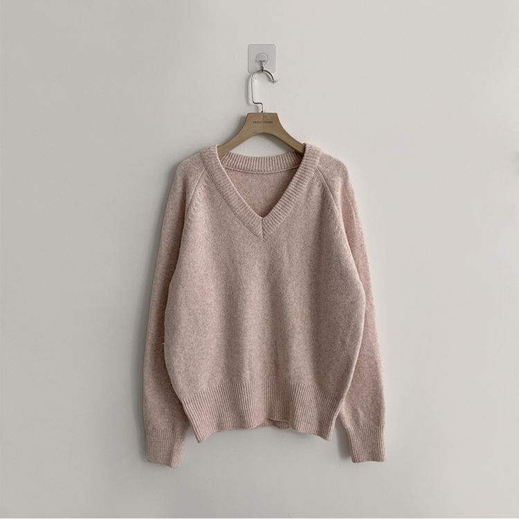 Vネック長袖Tシャツ(5color)