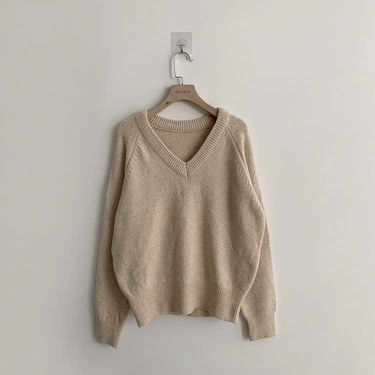 Vネック長袖Tシャツ(5color)