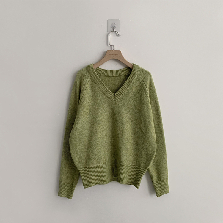 Vネック長袖Tシャツ(5color)