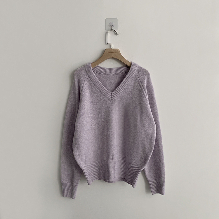 Vネック長袖Tシャツ(5color)