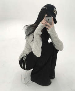 ワイドブーツカットパンツ BLACK