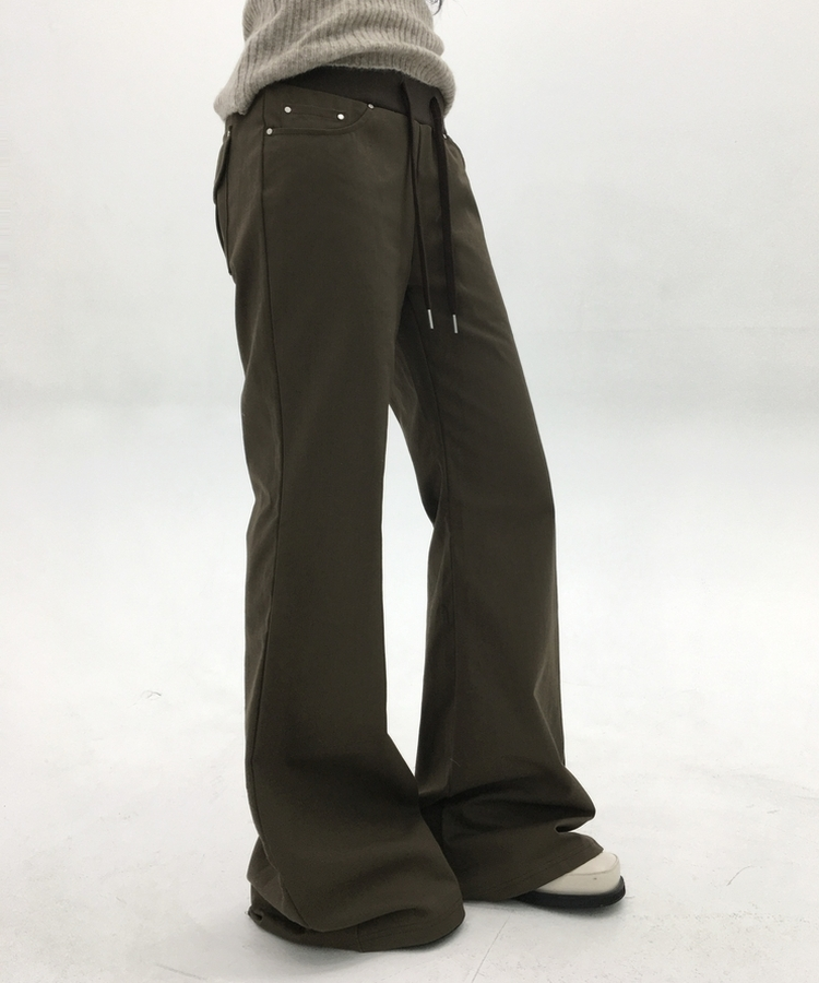 ワイドブーツカットパンツ BROWN