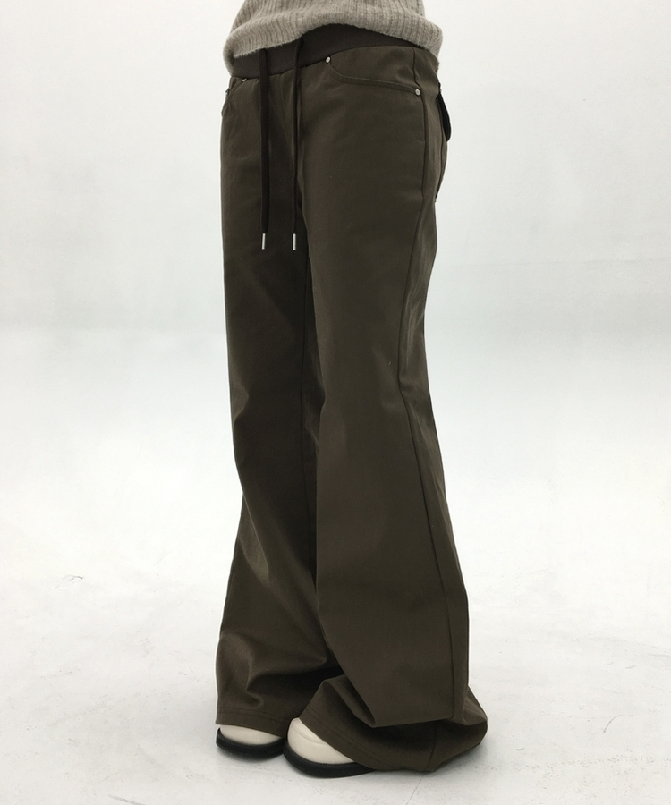 ワイドブーツカットパンツ BROWN