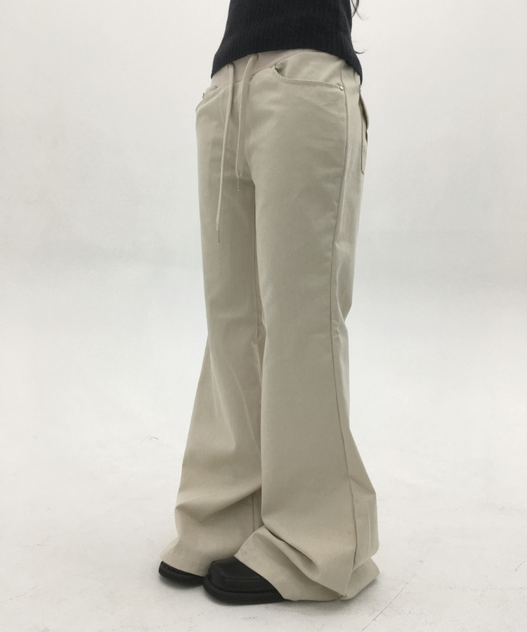 ワイドブーツカットパンツ LIGHT BEIGE