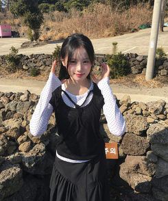 【SET】ドットストリングレイヤードTシャツ BLACK