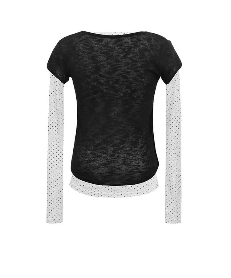 【SET】ドットストリングレイヤードTシャツ