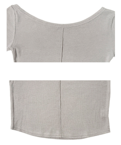 【SET】バイカラーホルターネックキャミソール長袖Tシャツ