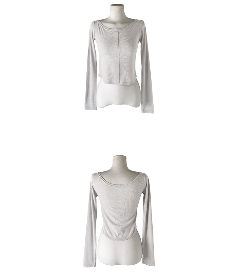 【SET】バイカラーホルターネックキャミソール長袖Tシャツ