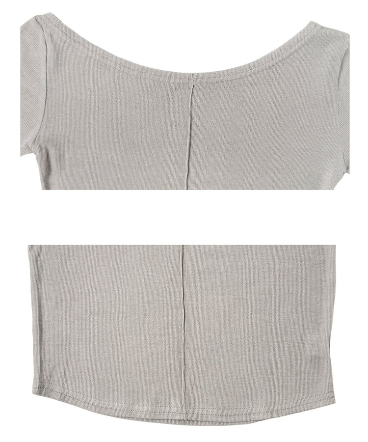 【SET】バイカラーホルターネックキャミソール長袖Tシャツ