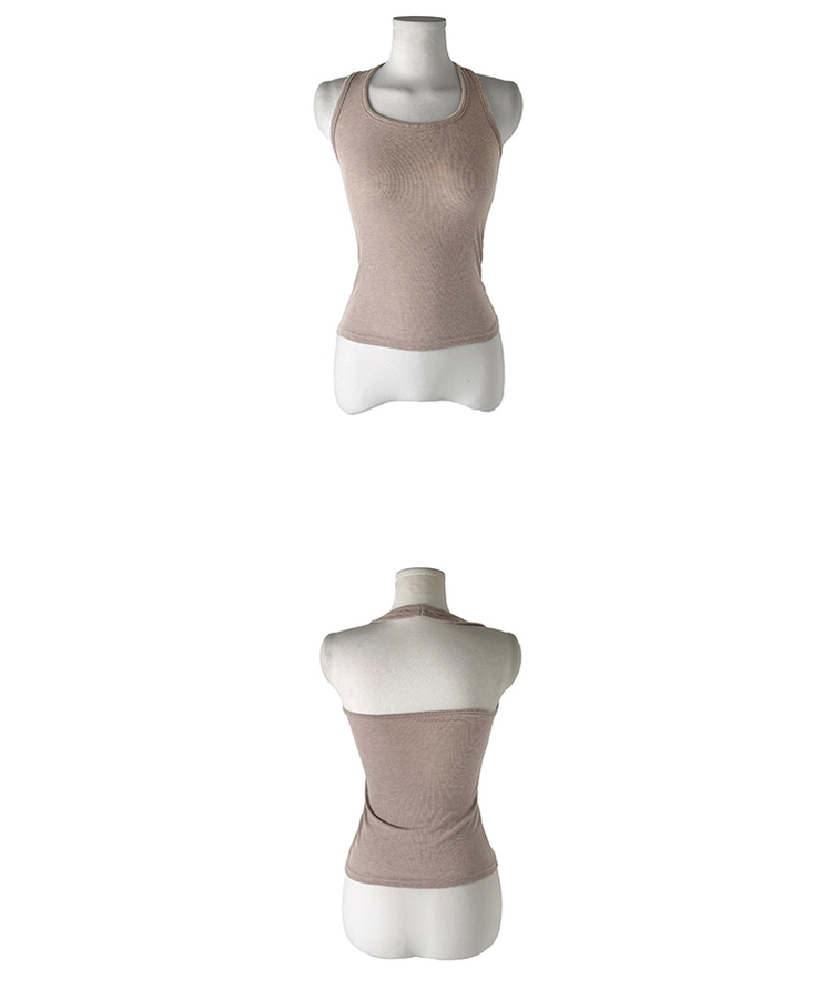 【SET】バイカラーホルターネックキャミソール長袖Tシャツ